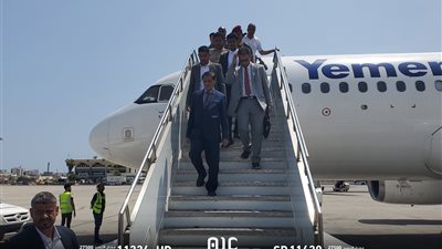 النائب البحسني يصل إلى مطار عدن الدولي 