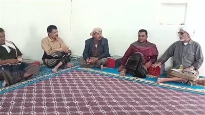 قيادة انتقالي الضليعة بحضرموت تزور شيخ قبائل الدين وشخصيات اجتماعية