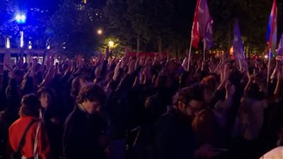 تظاهرات في باريس بعد فوز اليمين المتطرف بالانتخابات الأوروبية 