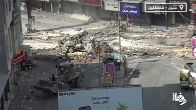 قوات الاحتلال الإسرائيلي تدمر البنية التحتية بمدينة جنين قبل انسحابها