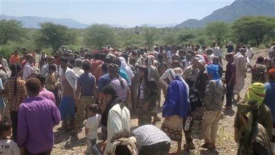 تشييع جثمان الشهيد عبد الغني باعباد في الضالع