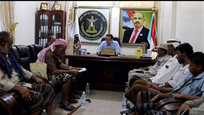 رئيس تنفيذية انتقالي لحج يلتقي عدد من مشائخ وأعيان العند