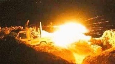 قواتنا تدك مصادر نيران مليشيات الحوثي الإرهابية بجبهة كرش الحدودية