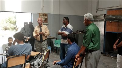 لجنة من مجلس المستشارين تتفقد المعهد المهني الصناعي بعدن وتعد بخطط تطويرية