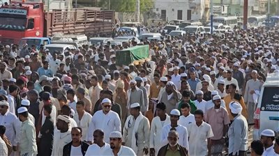 تريم تشيع الشهيد محمد سعيد يادين في موكب جنائزي مهيب