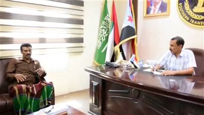 باتيس يناقش مع رئيس انتقالي أرياف المكلا الأوضاع التنظيمية والصعوبات الميدانية