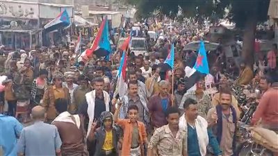 مسيرة جماهيرية بطور الباحة للمطالبة بسرعة إعلان الدولة الجنوب العربي  