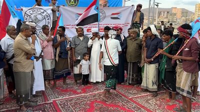 وفد من قبائل نوح يعلن انضمامه إلى مخيم الاعتصام المفتوح بالمكلا