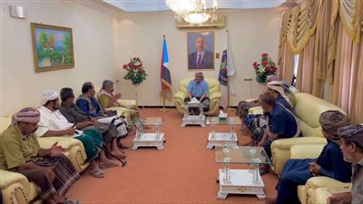 الكثيري يستقبل وجهاء قبيلة آل باتيس بسيئون